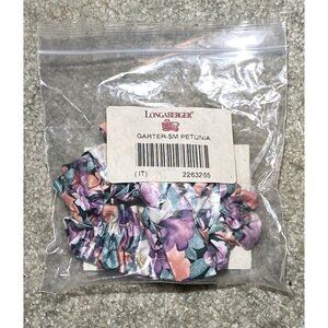 New Longaberger Petunia Small Ruffle Garter Fabric Accessory